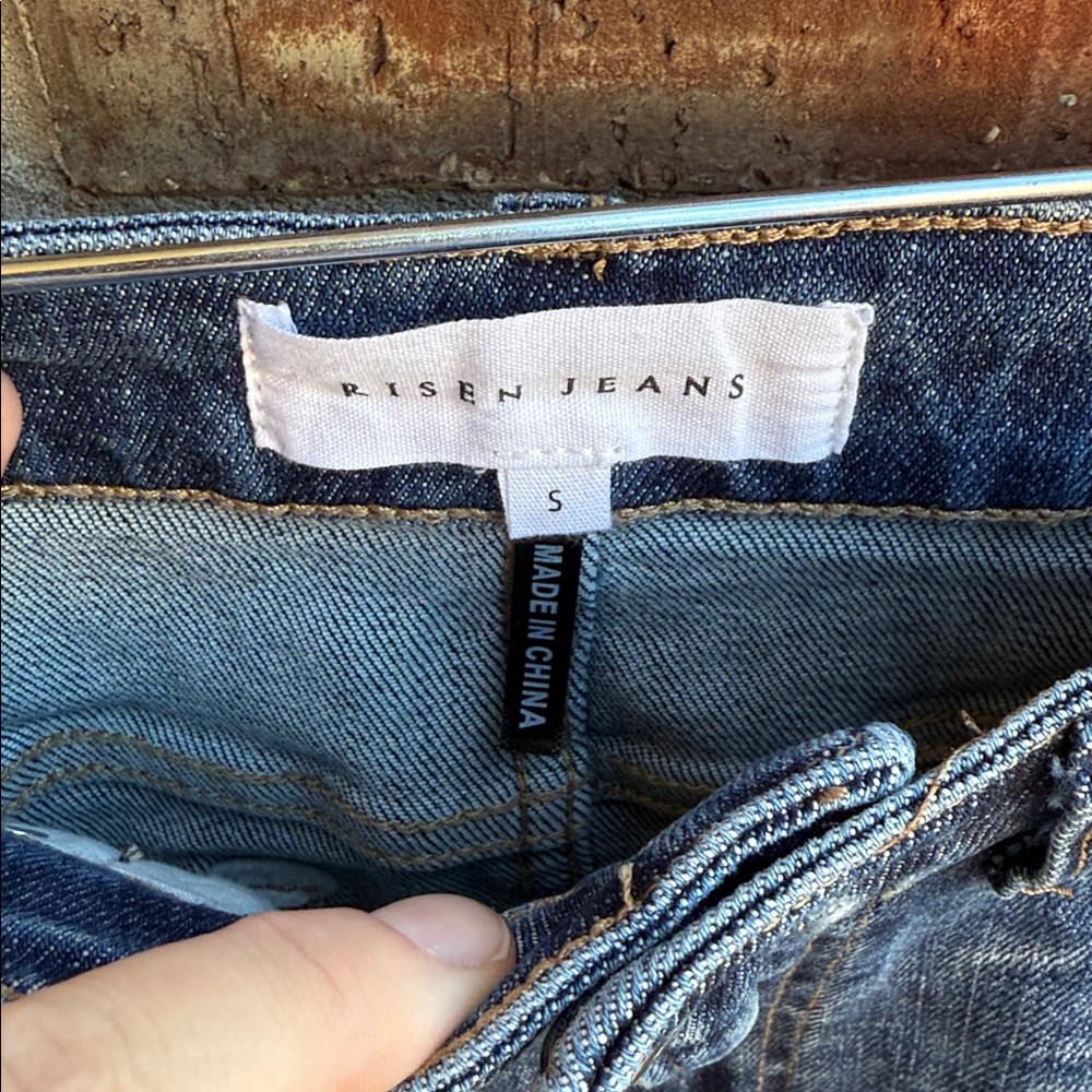 RISEN Ladies S Denim Distressed Jean Skirt - Picture 4 of 8